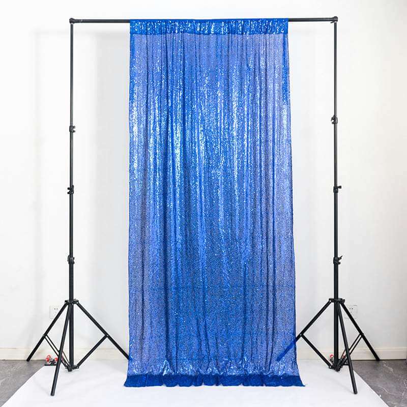 royal Blue Shimmer Sequin Wall Backdrop Curtain - 60cm x 240cm