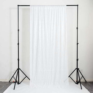 White Shimmer Sequin Wall Backdrop Curtain - 60cm x 240cm