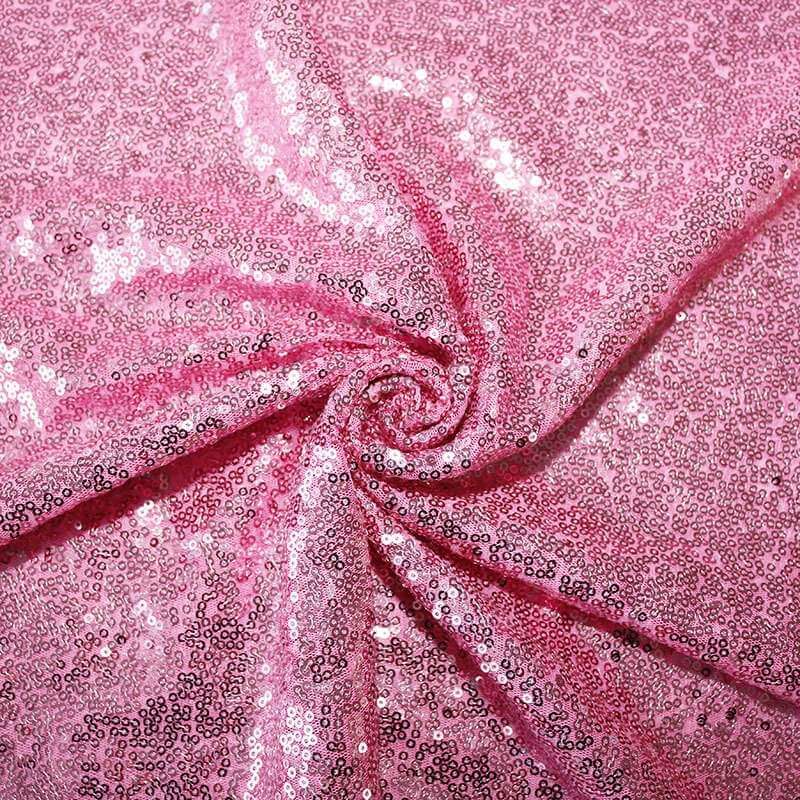 Round Sparkling Pink Sequin Tablecloth Cover - 60cm, 80cm, 100cm, 120cm