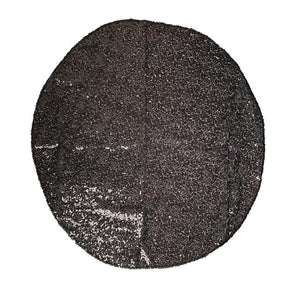 Round Sparkling Black Sequin Tablecloth Cover - 60cm, 80cm, 100cm, 120cm
