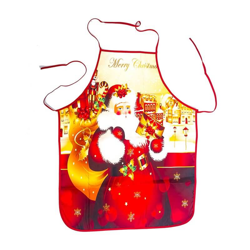 Fun Red Christmas Apron for Adults - 60cm x 80cm