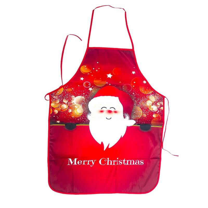 Fun Red Christmas Apron for Adults - 60cm x 80cm