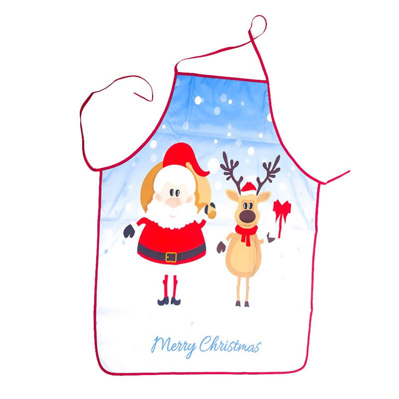 Fun Red Christmas Apron for Adults - 60cm x 80cm