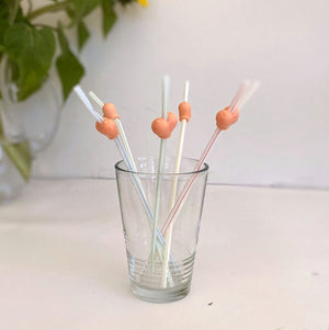 Naughty 3D Hen Party Boobie Shaped Nude Drinking Straws Pack of 6