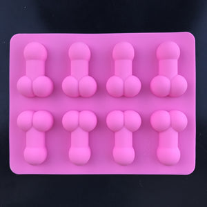 8-Holes 3D Sexy Penis Shaped Silicon Cupcake Mold - Online Party Supplies