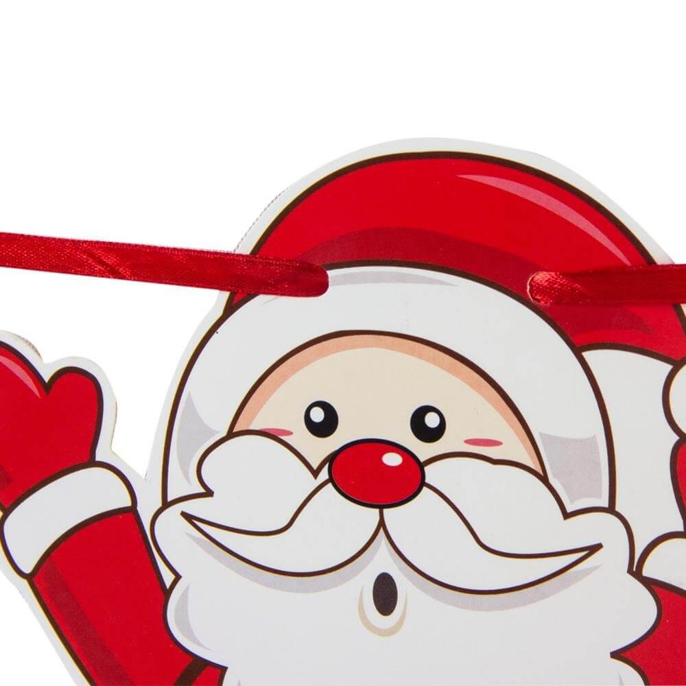 Online Party Supplies Reversible Christmas Santa and Snowman Paper Banner Bunting - Christmas Party Decorations