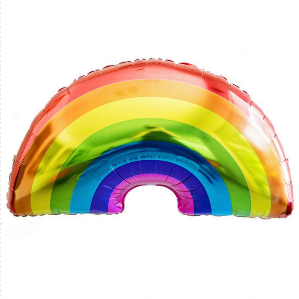 90cm x 57cm Jumbo Super Shape Rainbow Foil Balloon - Online Party Supplies