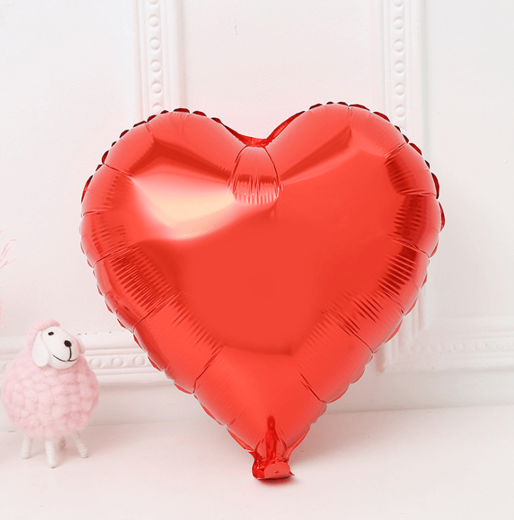 9" Red Heart Foil Balloon Bundle (Pack of 10pcs) - Online Party Supplies