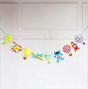 Online Party Supplies 9 piece Astronaut Outer Space Party Banner - Outer Space Themed Party Decorations