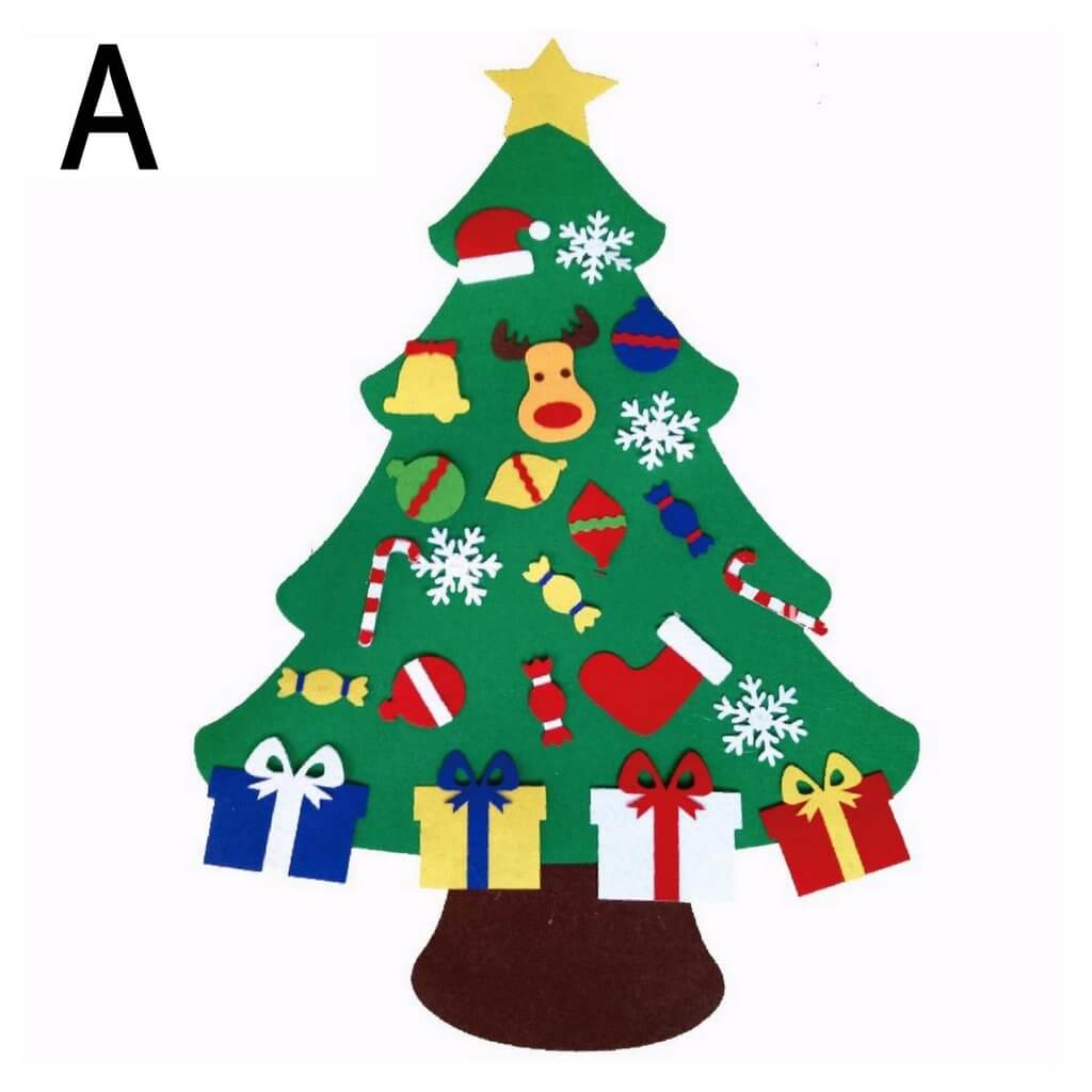 Online Party Supplies DIY Felt Christmas Tree Kit For Kids Xmas Gifts for Toddlers