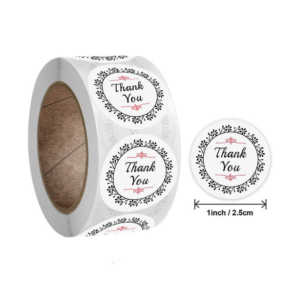 Wrapables Just for You Small Business Thank You Stickers Roll, Sealing Stickers and Labels for Boxes, Envelopes, Bags and Packages (500pcs)