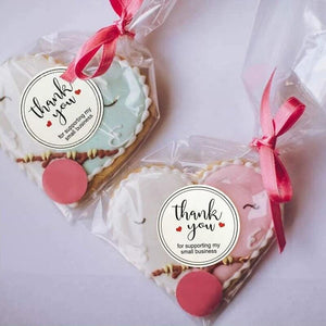 2.5cm Round Thank You For Supporting My Business Sticker 50 Pack - A68