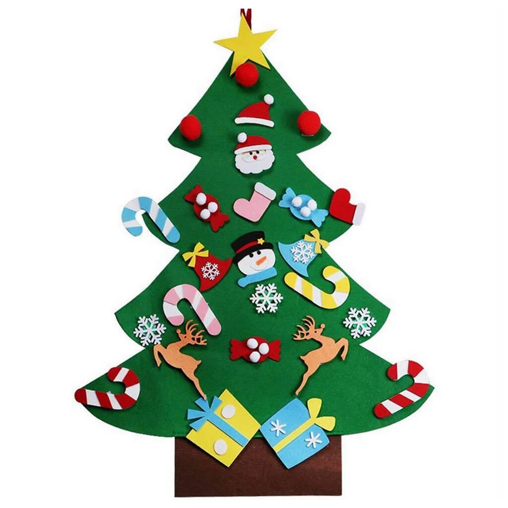 Online Party Supplies DIY Felt Christmas Tree Kit For Kids Xmas Gifts for Toddlers