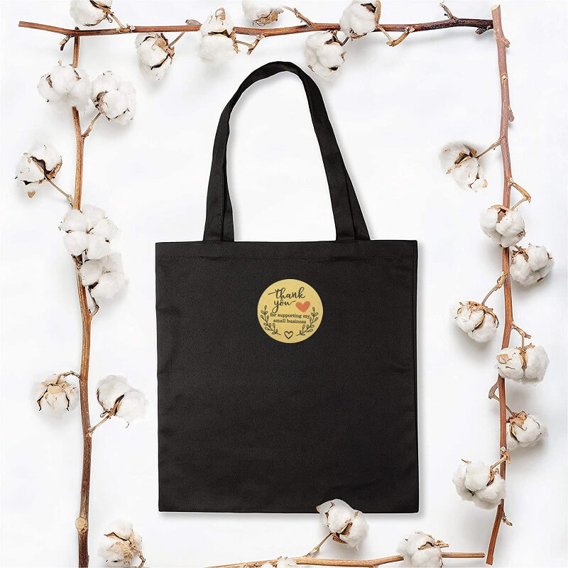 3.8cm Gold Thank You For Supporting My Small Business Stickers 50pk