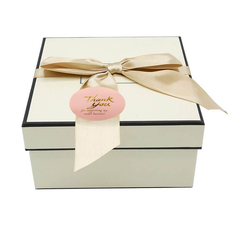 3.8cm Round Rose Gold Thank You For Supporting My Small Business Gold Print Sticker 50 Pack - C24-38