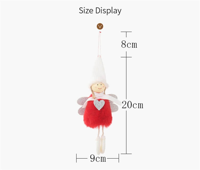 Online Party Supplies Christmas Love Angel Doll Hanging Ornaments Red Angel
