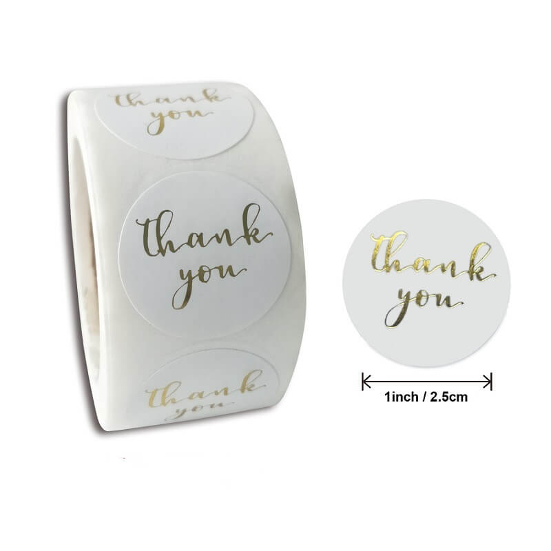 4 Types Of Round Thank You Stickers Decorative Seal - Temu