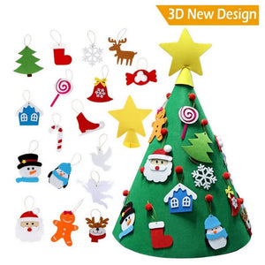 Online Party Supplies 3D Cone Felt Christmas Tree Kit (Pack of 18) - Style F