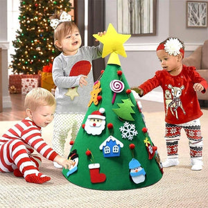 Online Party Supplies 3D Cone Felt Christmas Tree Kit (Pack of 18) - Style F