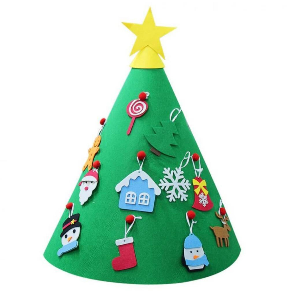 Online Party Supplies DIY Felt Christmas Tree Kit For Kids Xmas Gifts for Toddlers