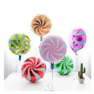 18" Online Party Supplies Multicoloured Swirl Sweet Candy Lollipop Balloon Candyland Party Theme
