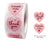 2.5cm Heart Shaped Pink Thank You Red Heart Sticker 50 Pack - G03