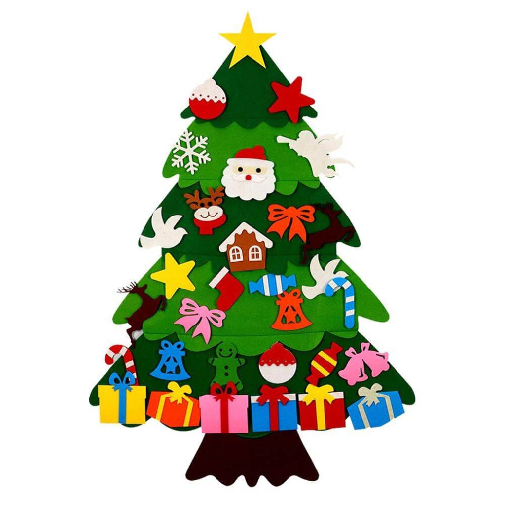 Online Party Supplies DIY Felt Christmas Tree Kit For Kids Xmas Gifts for Toddlers