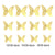 3D Removable Paper Butterfly Wall Sticker 3 Size 12 Pack - Metallic Gold