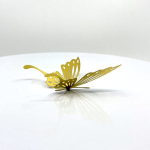 3D Removable Paper Butterfly Wall Sticker 3 Size 12 Pack - Metallic Gold - HB003