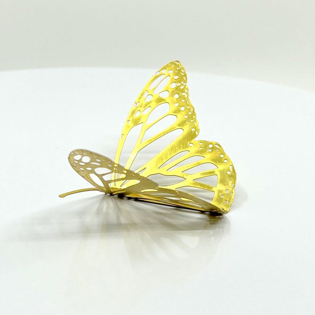 3D Removable Paper Butterfly Wall Sticker 3 Size 12 Pack - Metallic Gold - HB004