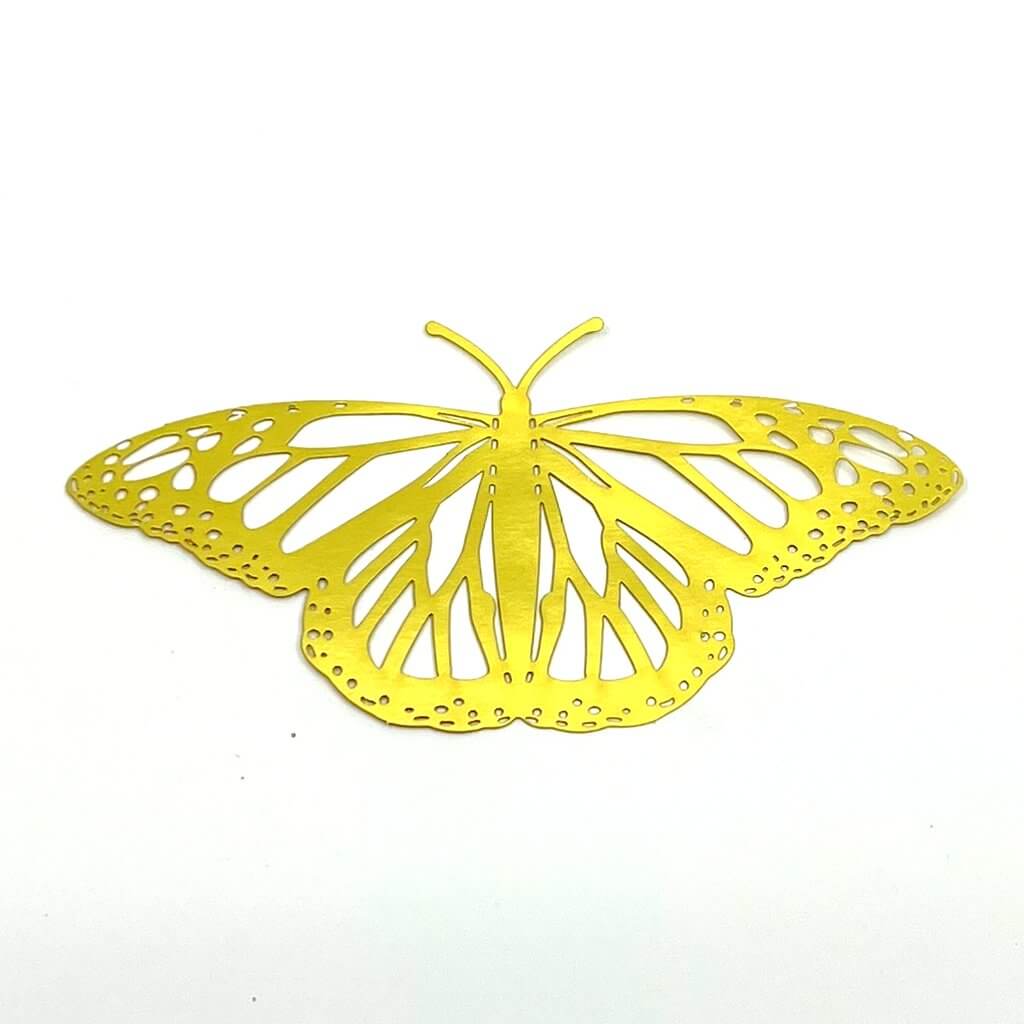 3D Removable Paper Butterfly Wall Sticker 3 Size 12 Pack - Metallic Gold - HB004