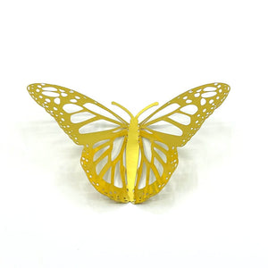 3D Removable Paper Butterfly Wall Sticker 3 Size 12 Pack - Metallic Gold - HB004