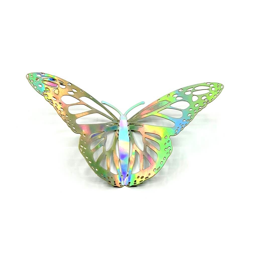 3D Removable Paper Butterfly Wall Sticker 3 Size 12 Pack - Metallic Silver - HB004-S