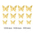3D Removable Paper Butterfly Wall Sticker 3 Size 12 Pack - Metallic Gold - HB008.G