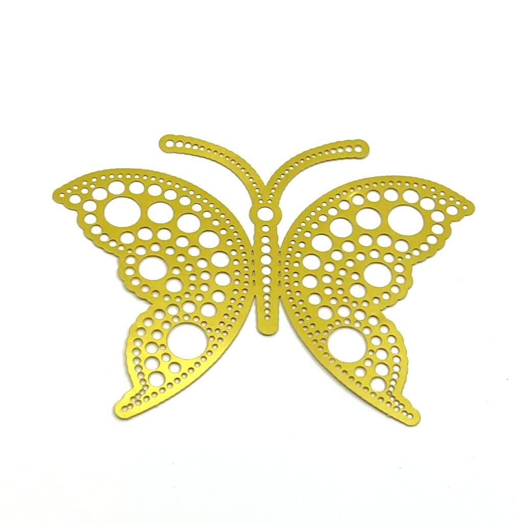 3D Removable Paper Butterfly Wall Sticker 3 Size 12 Pack - Metallic Gold - HB009-G