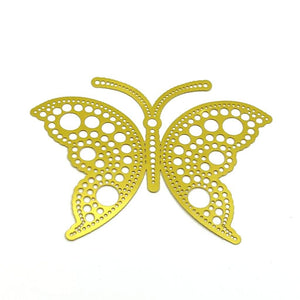 3D Removable Paper Butterfly Wall Sticker 3 Size 12 Pack - Metallic Gold - HB009-G