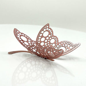 3D Removable Paper Butterfly Wall Sticker 3 Size 12 Pack - Metallic Rose Gold - HB009