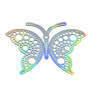 3D Removable Paper Butterfly Wall Sticker 3 Size 12 Pack - Metallic Silver - HB009