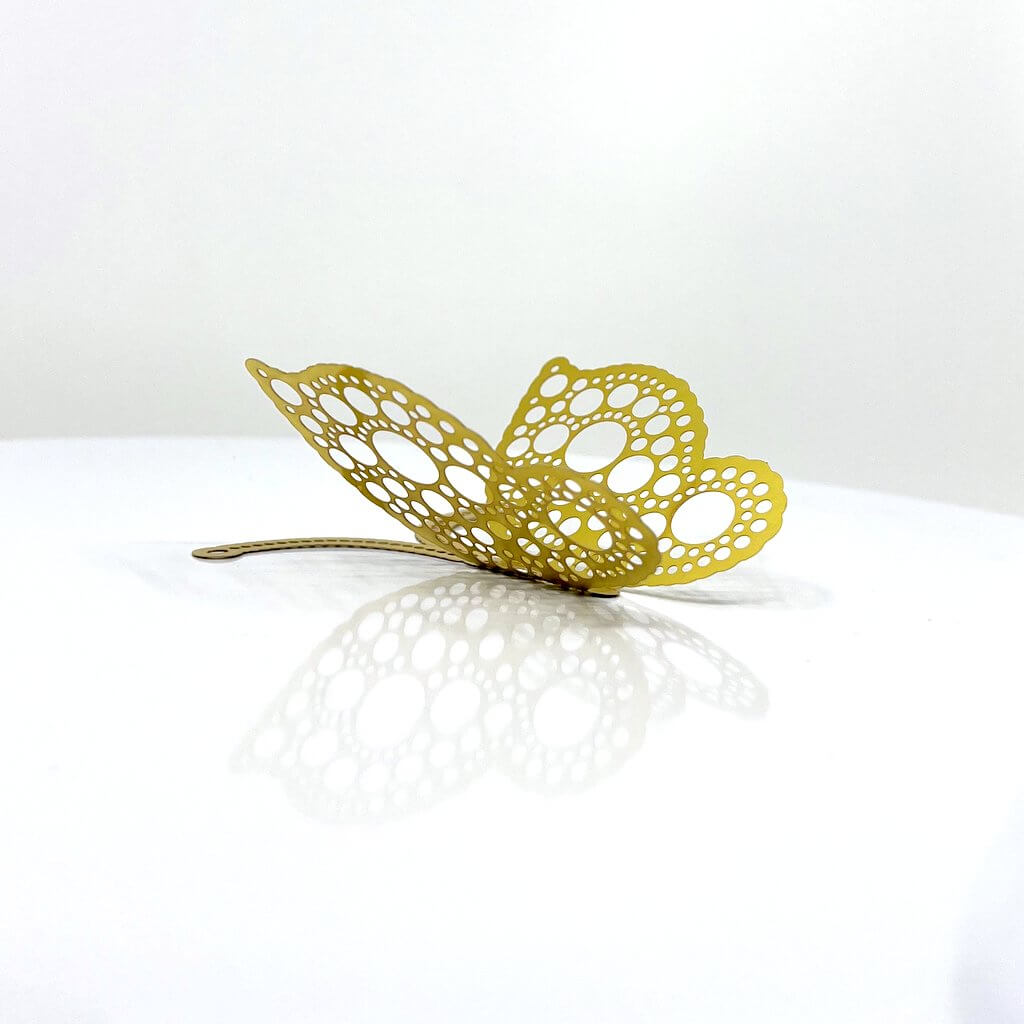 3D Removable Paper Butterfly Wall Sticker 3 Size 12 Pack - Metallic Gold - HB010.G