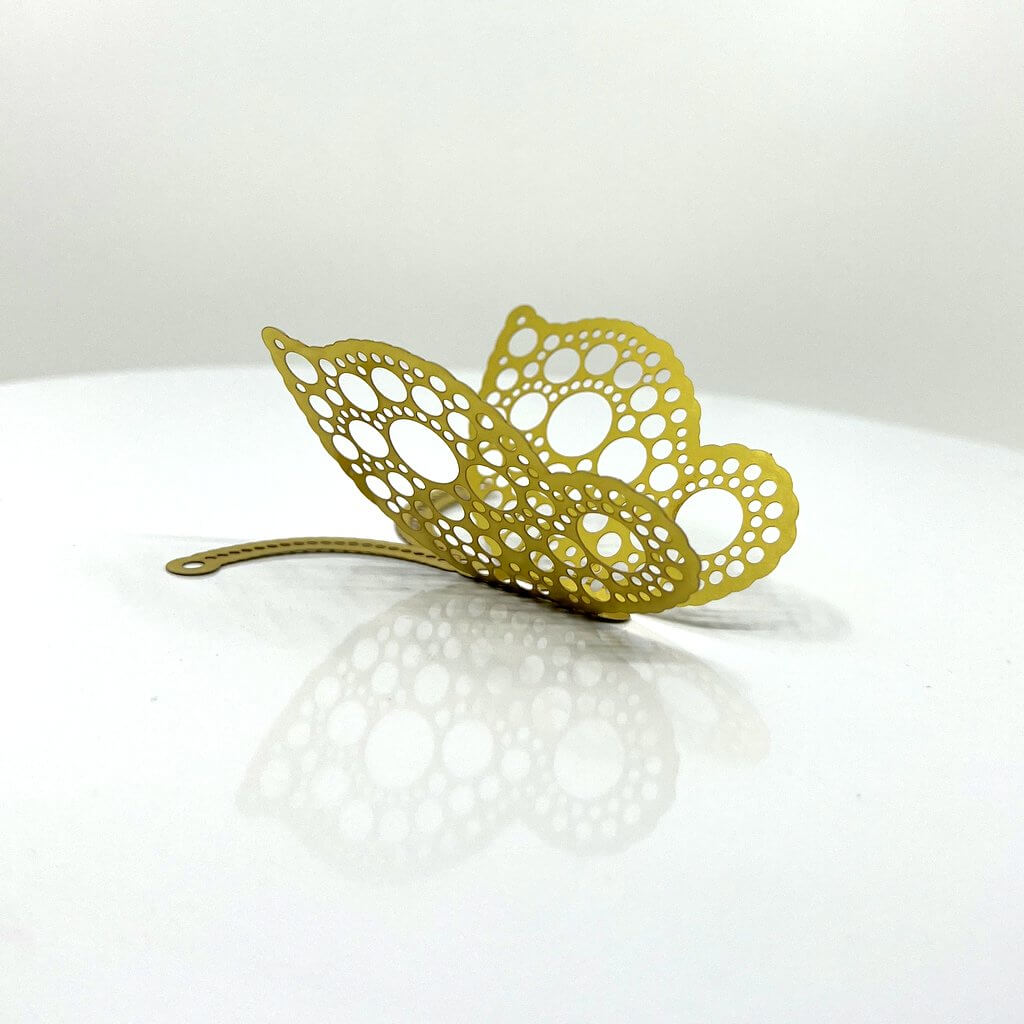 3D Removable Paper Butterfly Wall Sticker 3 Size 12 Pack - Metallic Gold - HB010.G