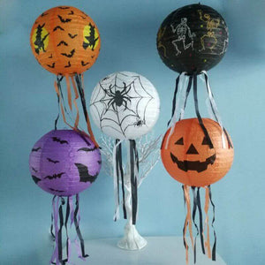 Decorative Halloween Hanging Paper Lantern - 5 Styles, 3 Sizes