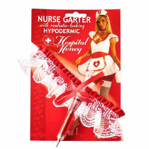 Sexy Nurse Garter And Syringe Pen Fancy Dress Accessories