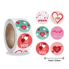 3.8cm Transparent Heart shape Seal Label Stickers Handmade With Love For  Valentine's day Wedding Party