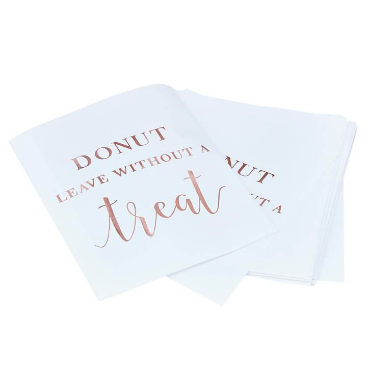 Ginger Ray A Touch of Pampas Rose Gold Foiled Treat Bag 20 Pack