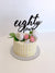 Acrylic Black 'eighty four' Birthday Cake Topper