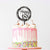 Online Party Supplies Australia Acrylic Black Mirror Geometric Circle Happy 18th Cake Topper