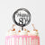 Acrylic Black Geometric Circle 'Happy 80th' Cake Topper