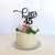 Acrylic Black Hello 45 birthday Cake Topper