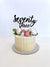 Acrylic Black 'seventy three' Script Birthday Cake Topper