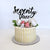 Acrylic Black 'seventy three' Script Birthday Cake Topper